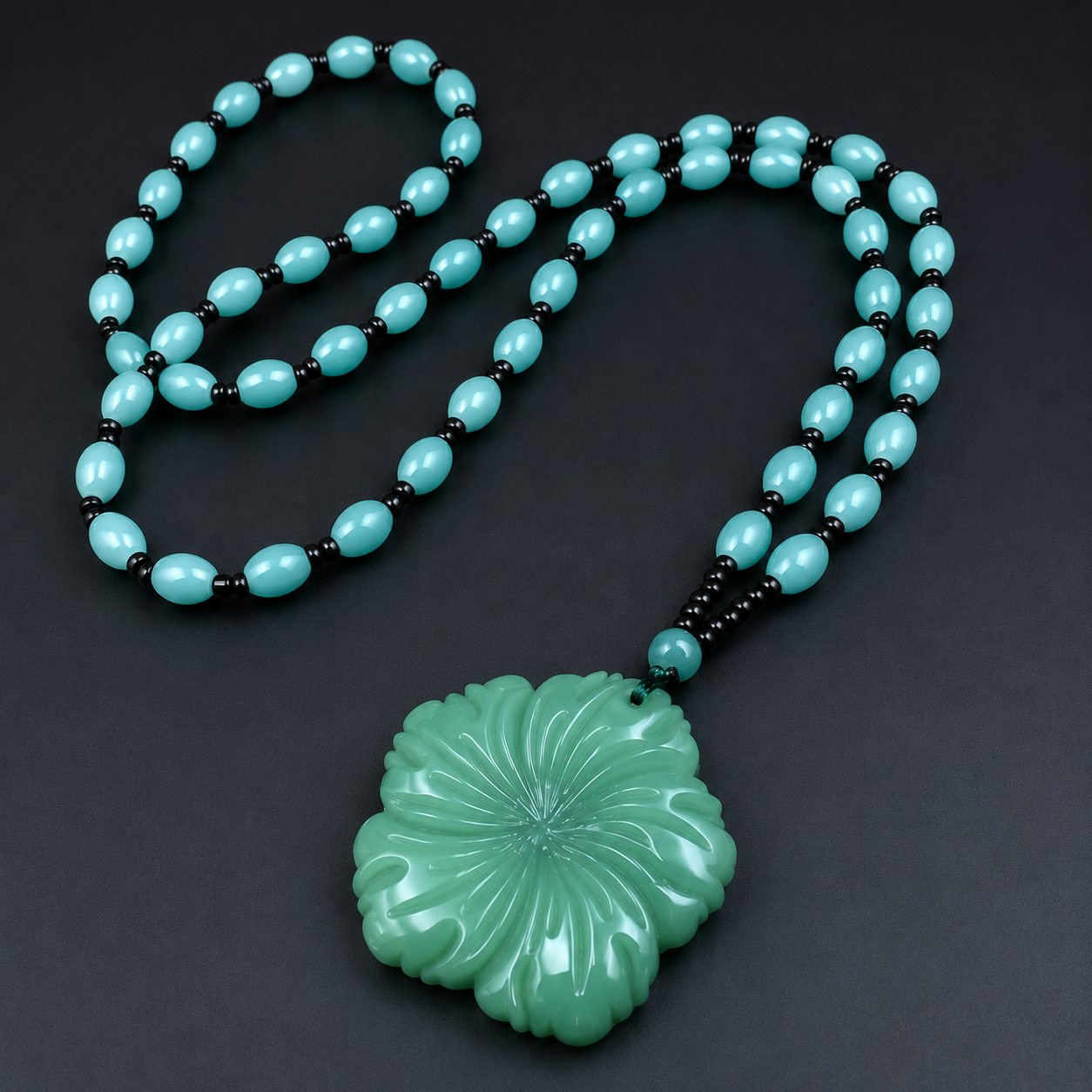 Jade Lotus Necklace
