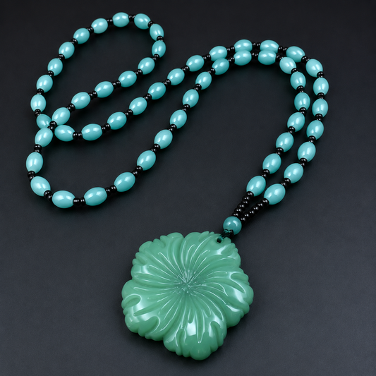 Jade Lotus Necklace