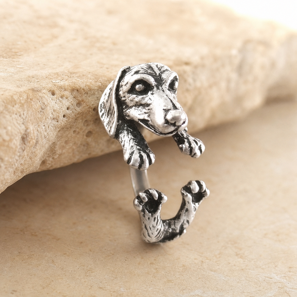 Dog Motif Ring,Studio7Fashion