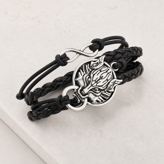 bracelet, dragon bracelet, black bracelet, braided bracelet, silver-tone jewelry, fantasy jewelry, symbolic jewelry, unisex accessory, gift,Studio7Fashion