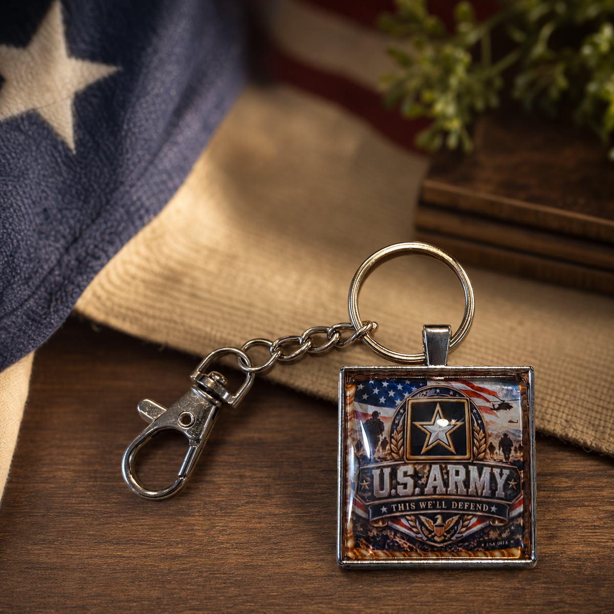 US ARMY Patriotic Keychain,Studio7Fashion