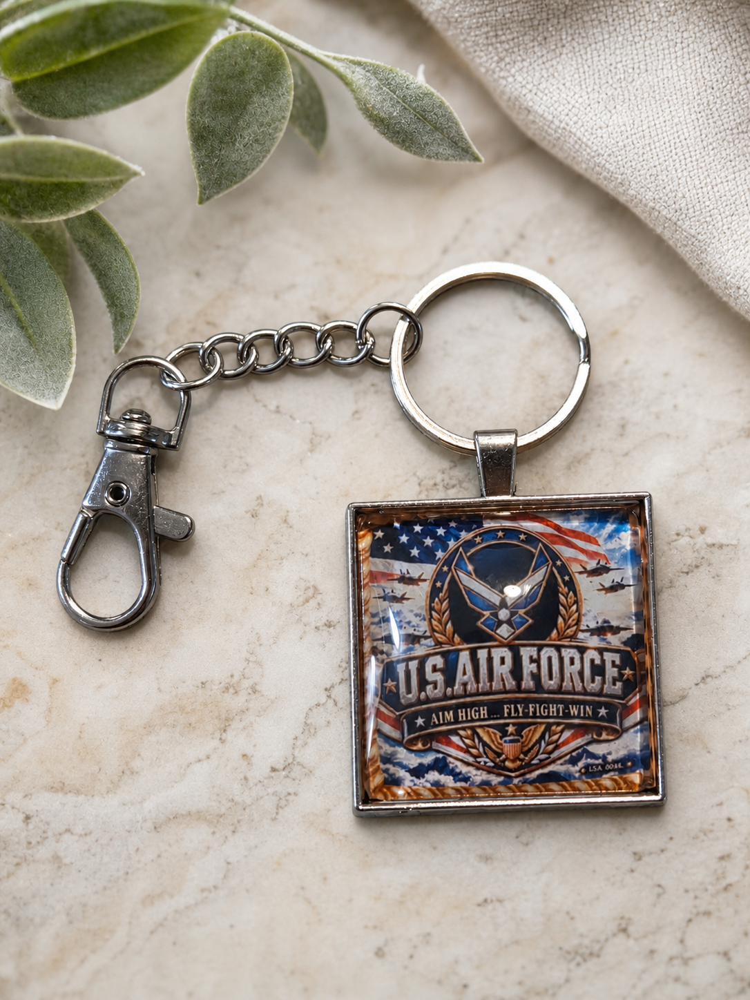 US Air Force Patriotic Keychain,Studio7Fashion