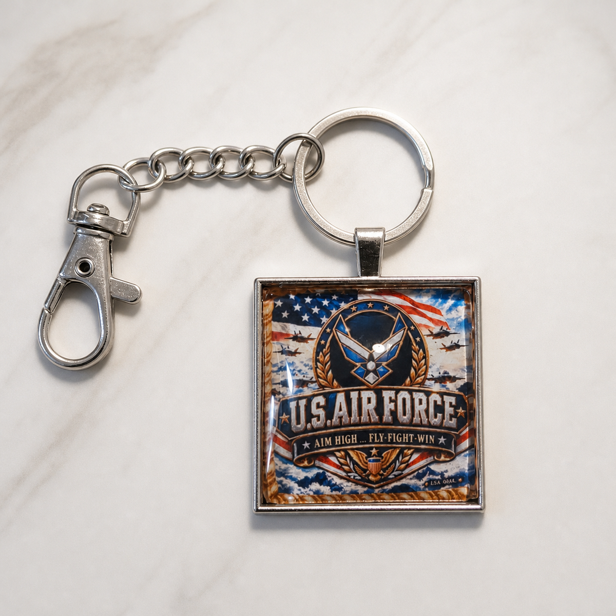 keychain, US Air Force, Air Force, patriotic, military, aviation, American flag, veterans gift, service member gift, patriotic gift, exclusive design,Studio7Fashion
