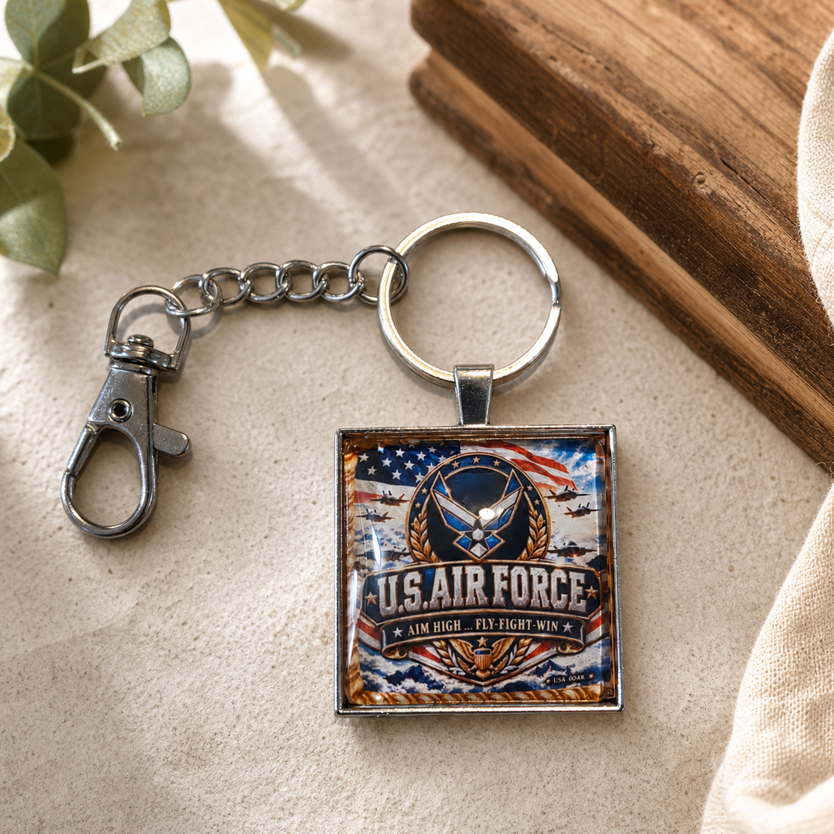 US Air Force Patriotic Keychain,Studio7Fashion