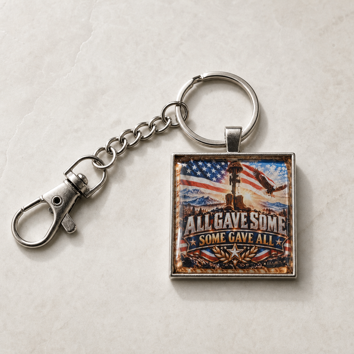 keychain, patriotic keychain, cross keychain, eagle keychain, American flag, red white blue, military tribute, patriotic gift, Memorial Day, Veterans Day, Fourth of July, Studio7Fashion exclusive,Studio7Fashion