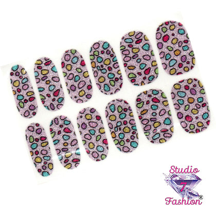 Sprinkle Pop Glitter Nail Wraps