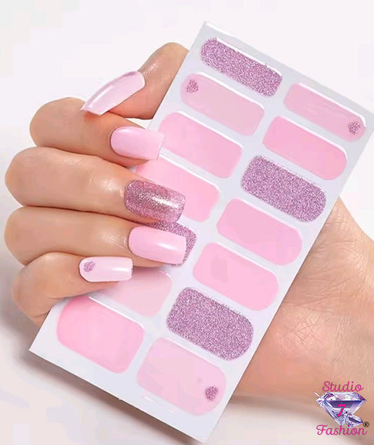 Pink Glam Nail Wraps