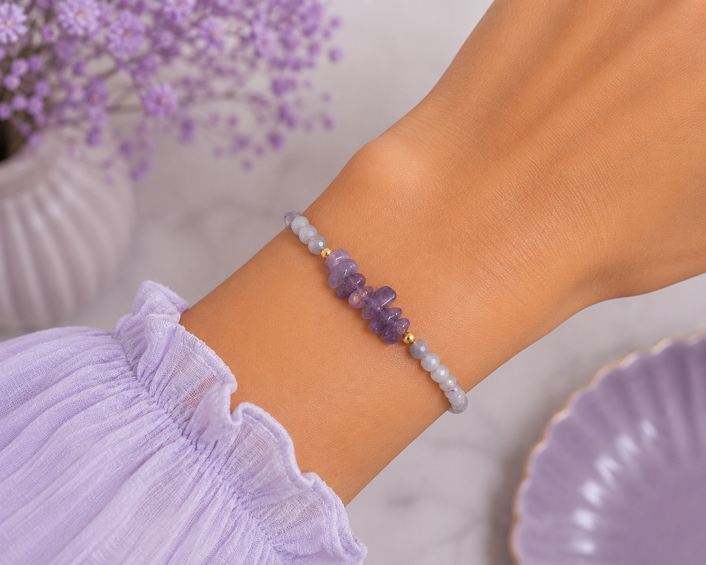 Minimalist Stacking Stone Bracelet