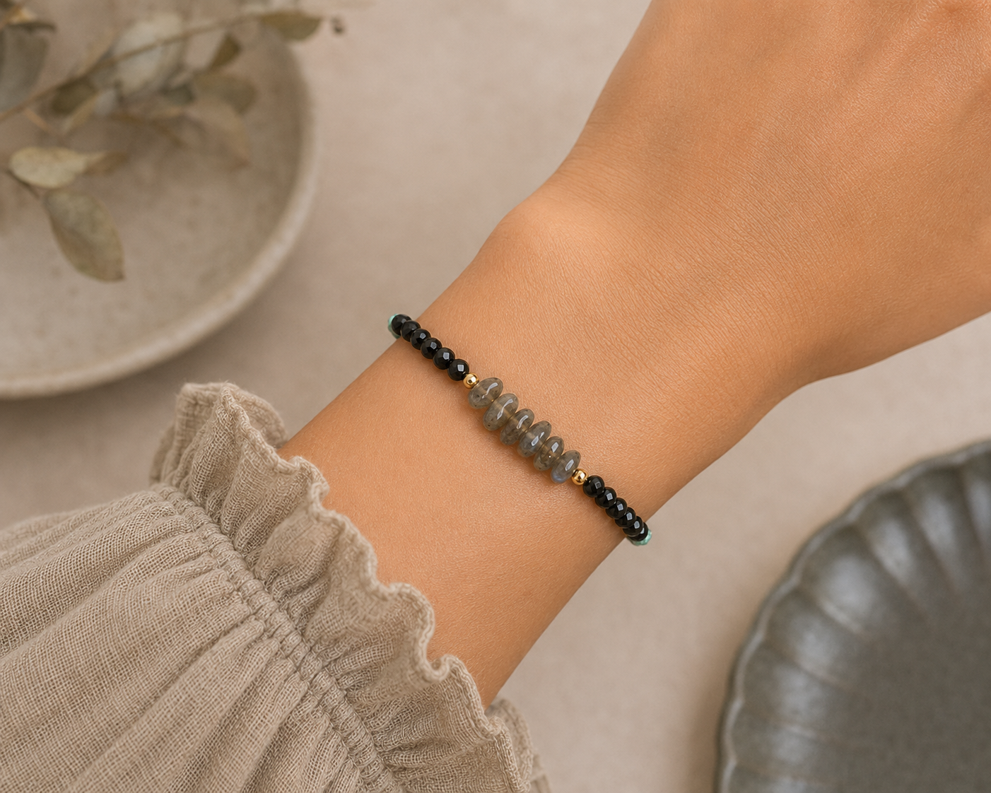 Minimalist Stacking Stone Bracelet