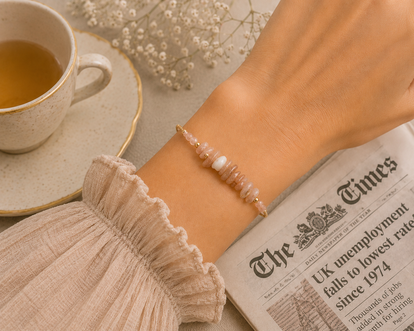 Minimalist Stacking Stone Bracelet