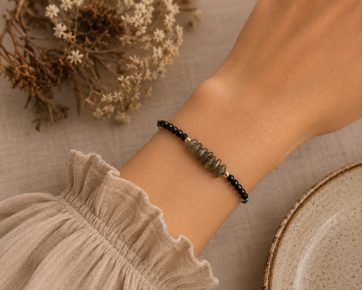 Minimalist Stacking Stone Bracelet