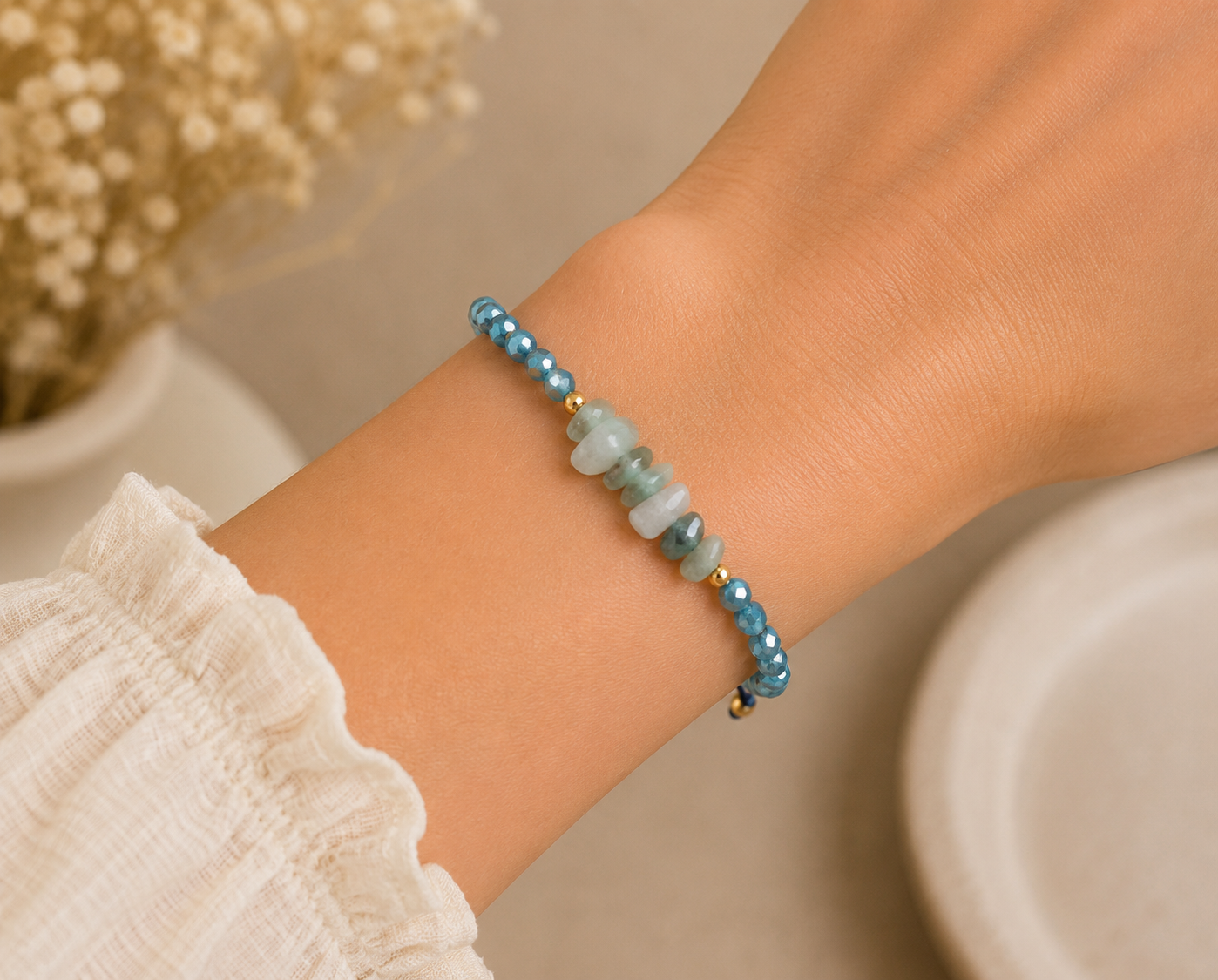 Minimalist Stacking Stone Bracelet