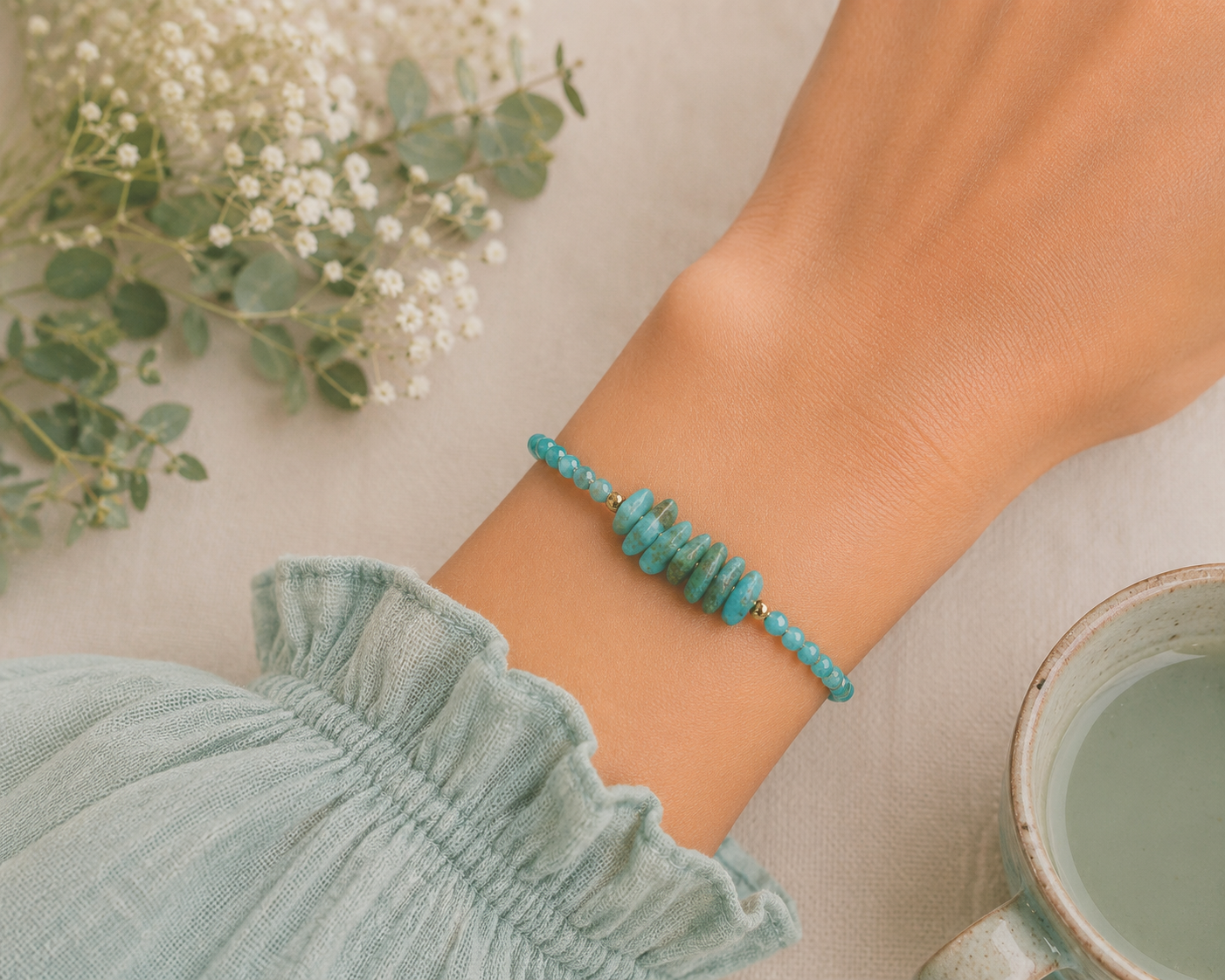 Minimalist Stacking Stone Bracelet