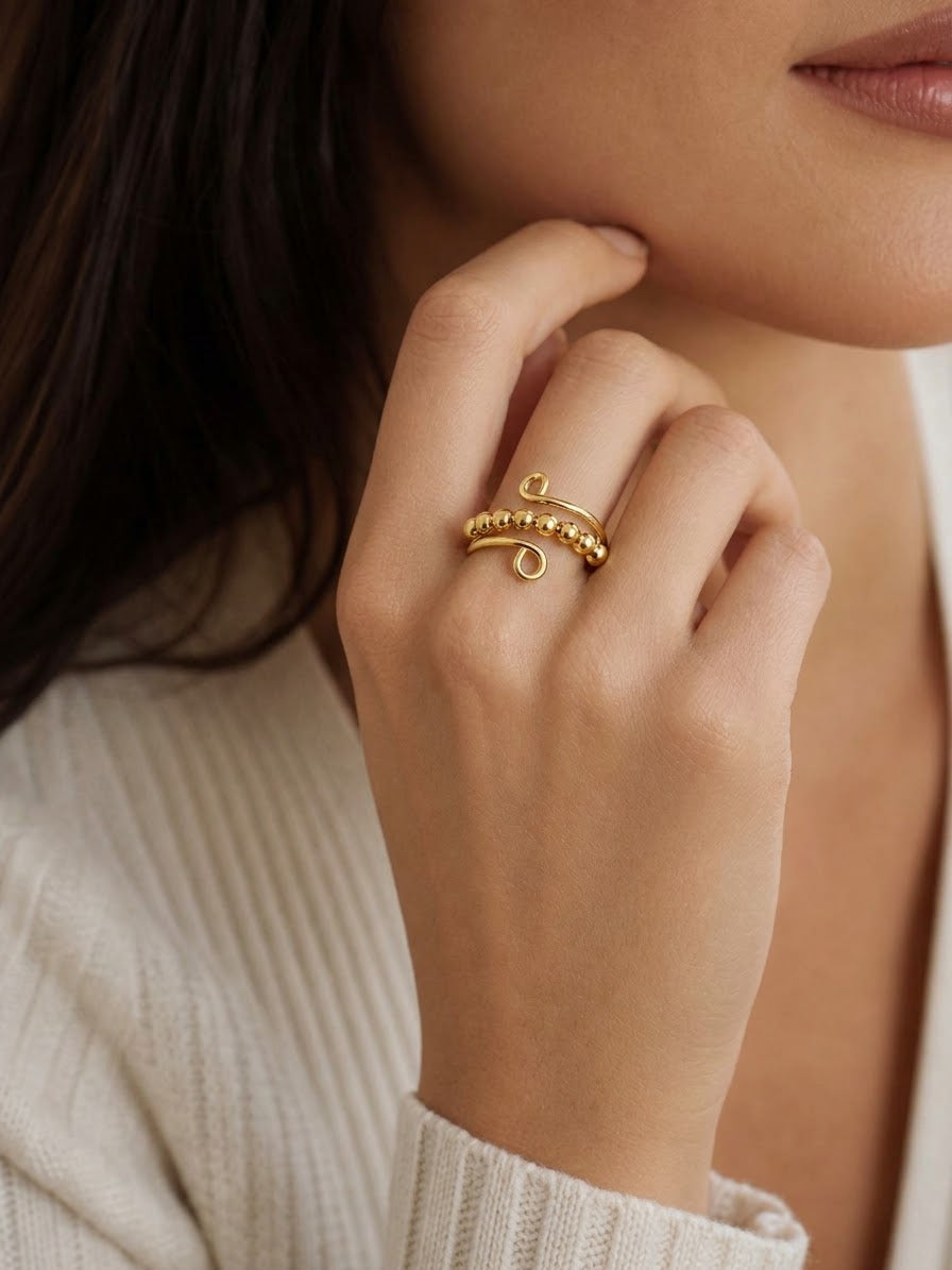 Gold Adjustable Fidget Ring