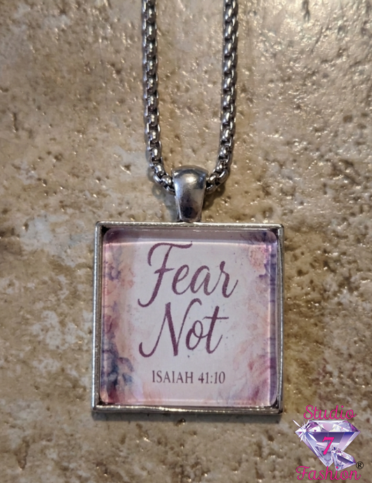 "Fear Not" Isaiah 41:10 Inspirational Pendant Necklace