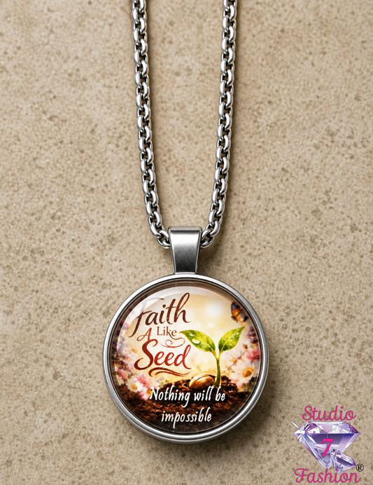 Faith Like a Seed Pendant Necklace
