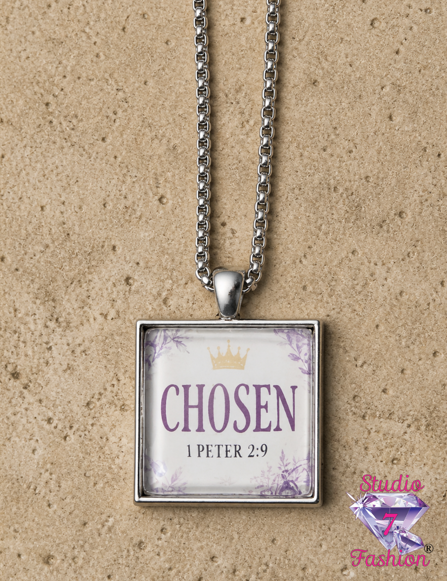 "Chosen" 1 Peter 2:9 Inspirational Pendant Necklace