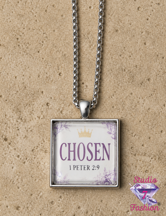 "Chosen" 1 Peter 2:9 Inspirational Pendant Necklace