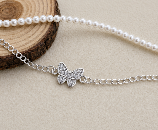 Flutter & Flow Pearl Butterfly Bracelet
