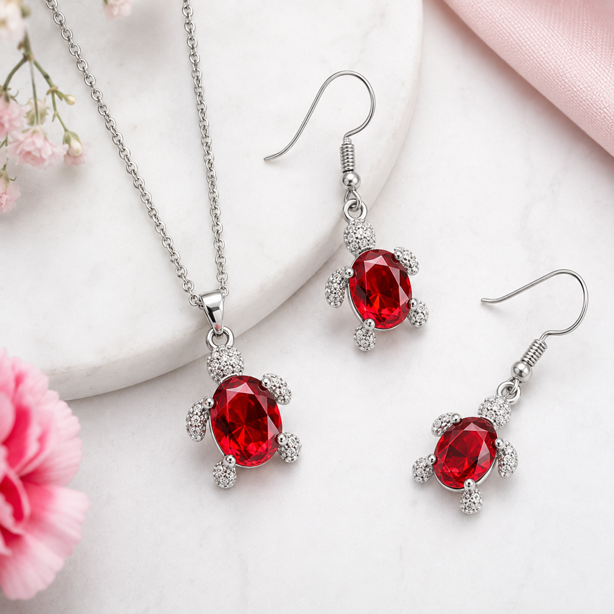Ruby Turtle Family Set