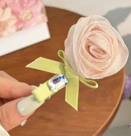 Pink Rose Hairclip